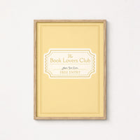 Book Lovers Club Print – Vintage Reading Poster