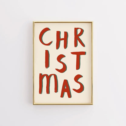 Bold Christmas Letters – Holiday Wall Art Print