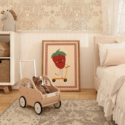Playful Strawberry Illustration – Nursery & kids wall art
