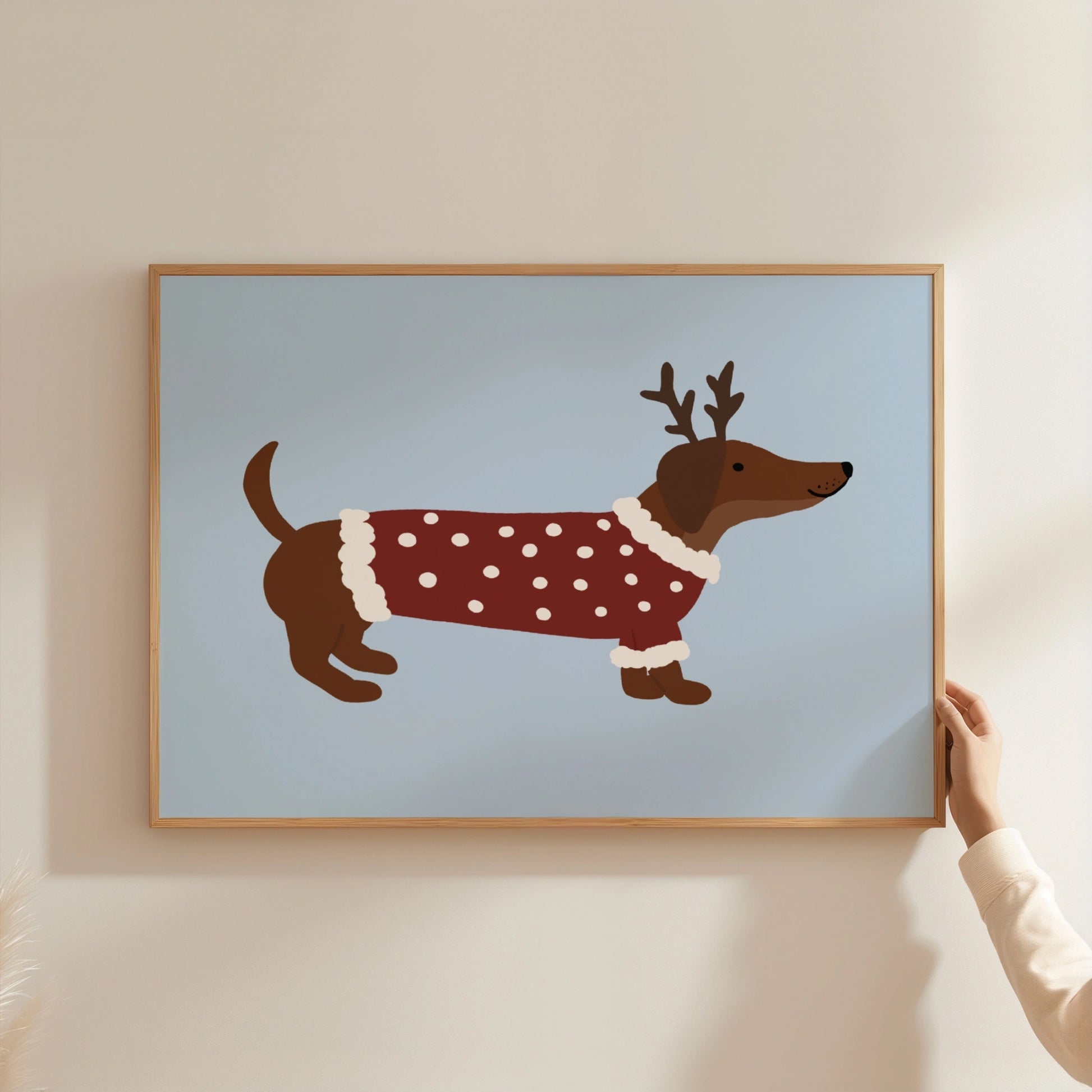 Christmas Dachshund Print