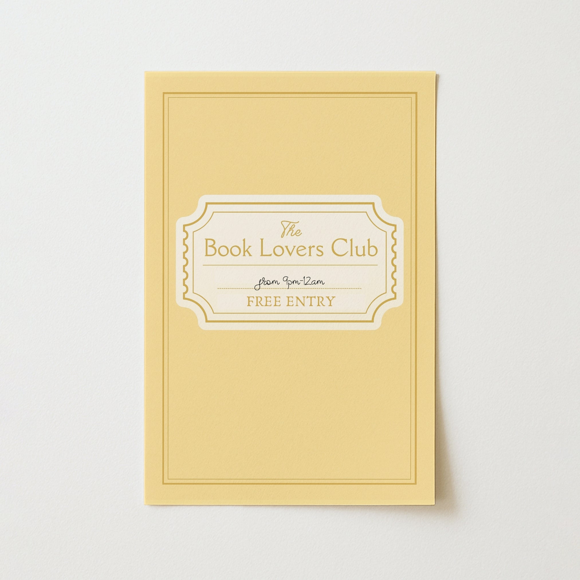 Book Lovers Club Print – Vintage Reading Poster