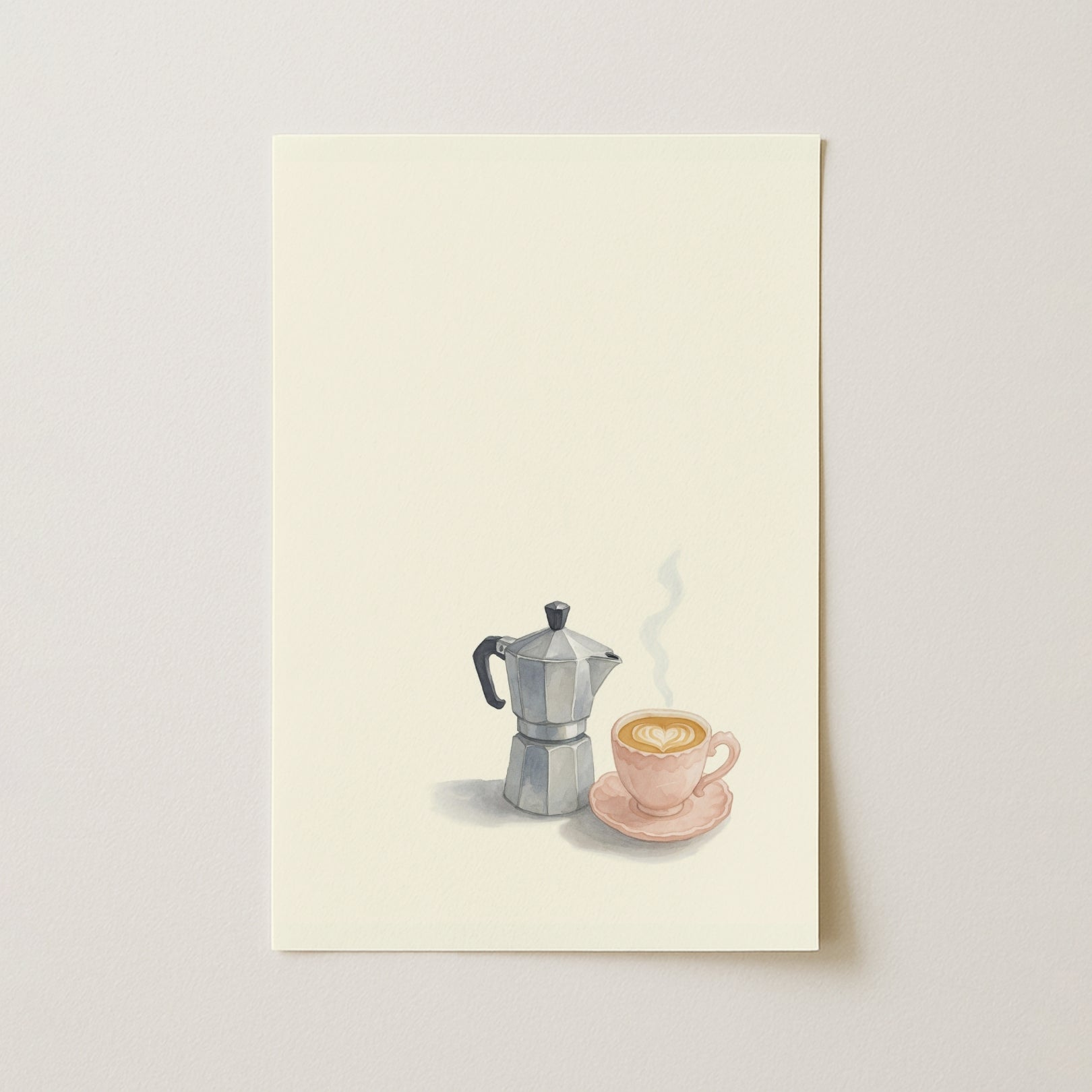 Minimal Retro Coffee Poster, Kitchen Wall Decor