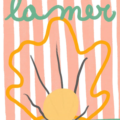 La Mer Print – French Coastal Shell Wall Art