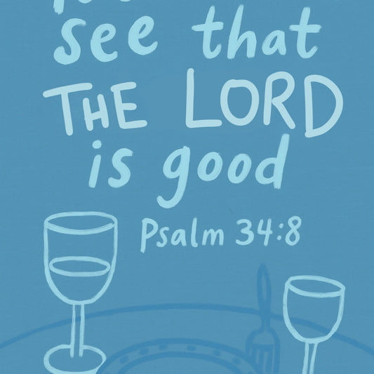 Psalm 34:8 Christian Print – Bible Verse Poster