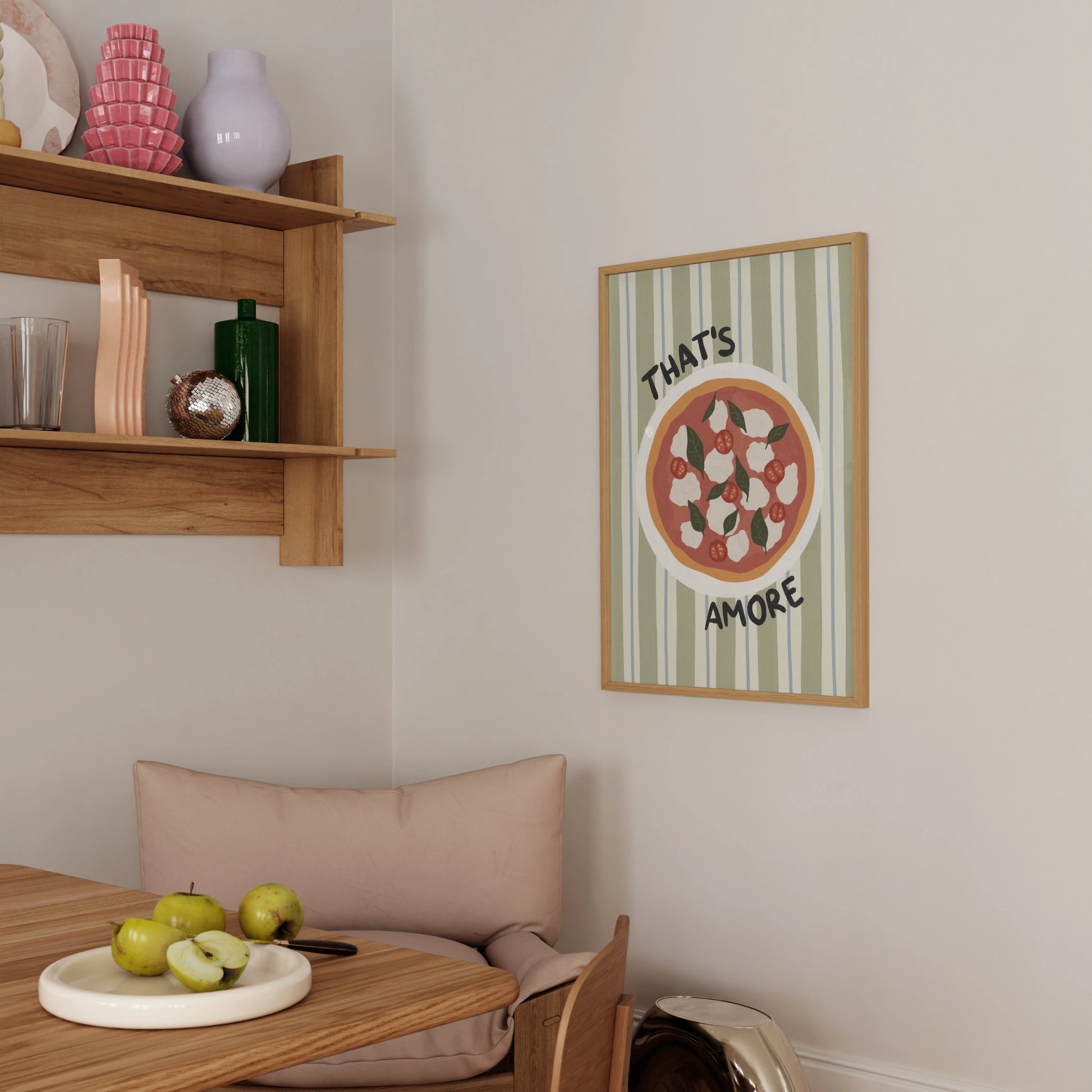 Italian Food Poster, Kitchen Wall Decor