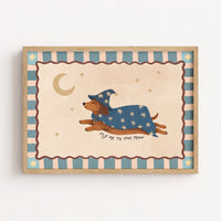 Wizard Dachshund Nursery Print