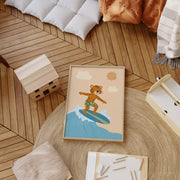Surfing Tiger – Nursery & kids wall art