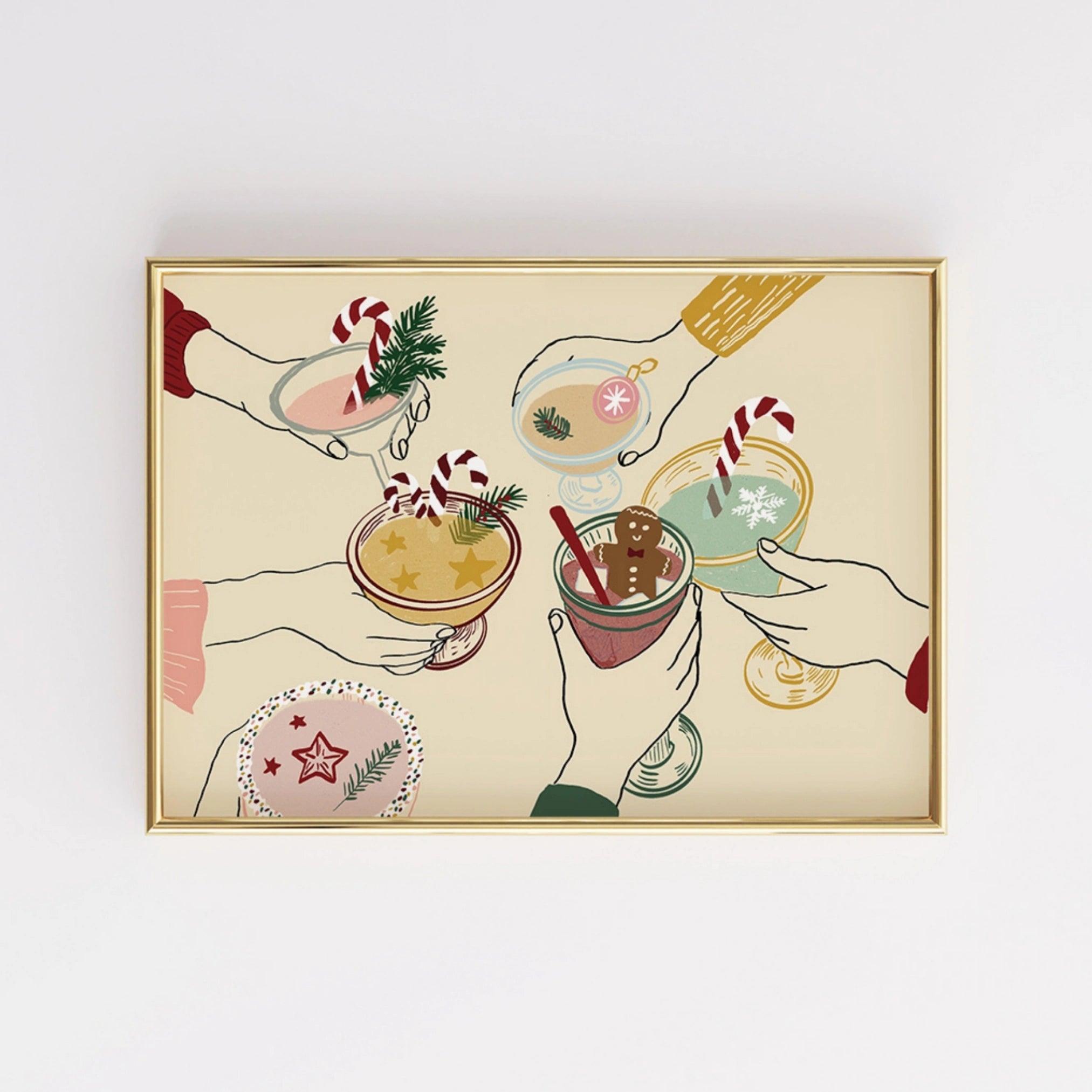 Weihnachtsmotiv mit Mistelzweig