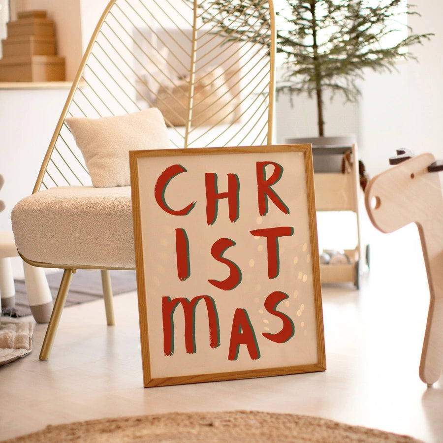 Bold Christmas Letters – Holiday Wall Art Print