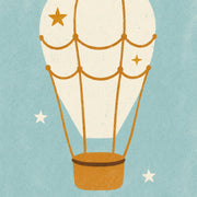 Starry Hot Air Balloon – Nursery & Kids Wall Art