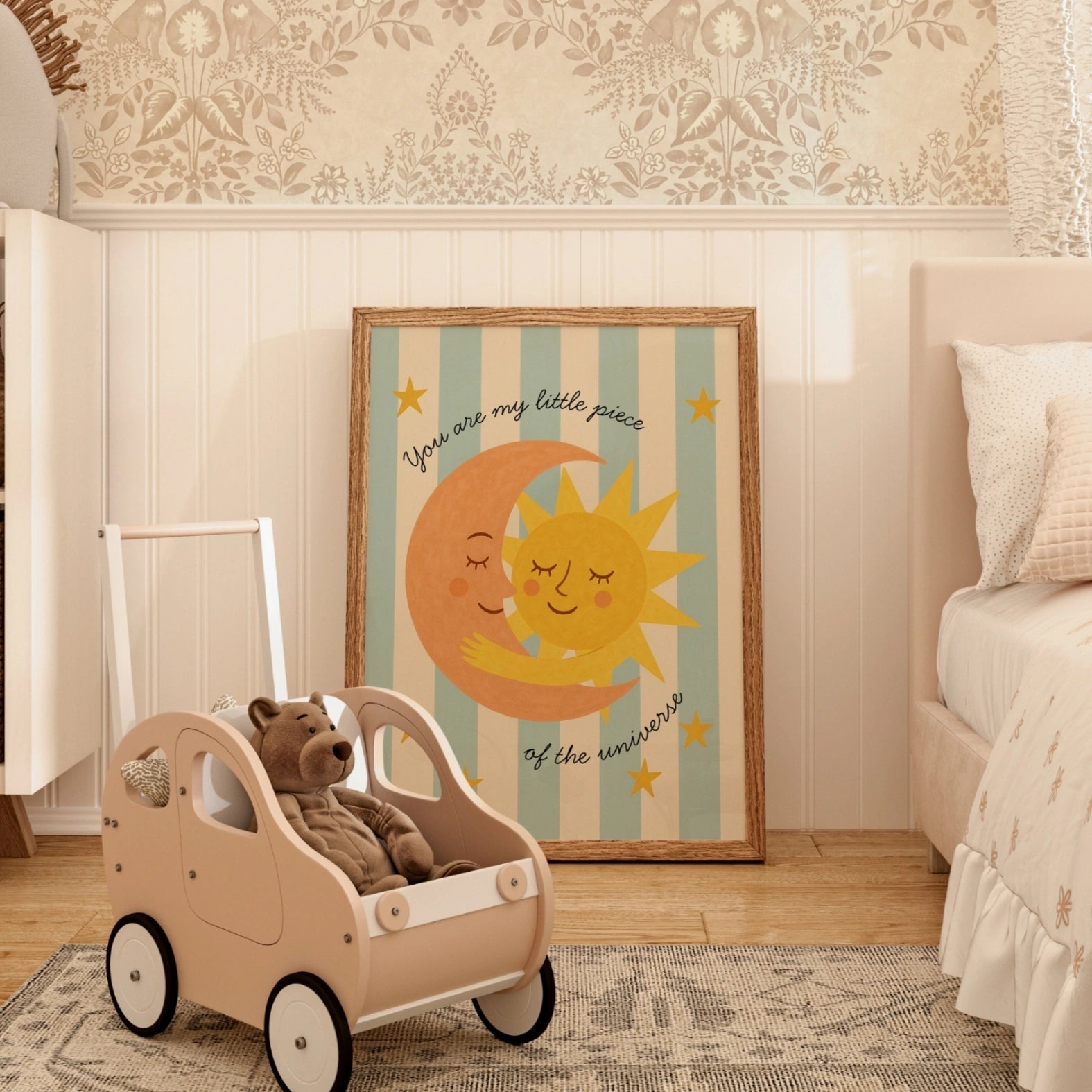 Sun and Moon Nursery Print