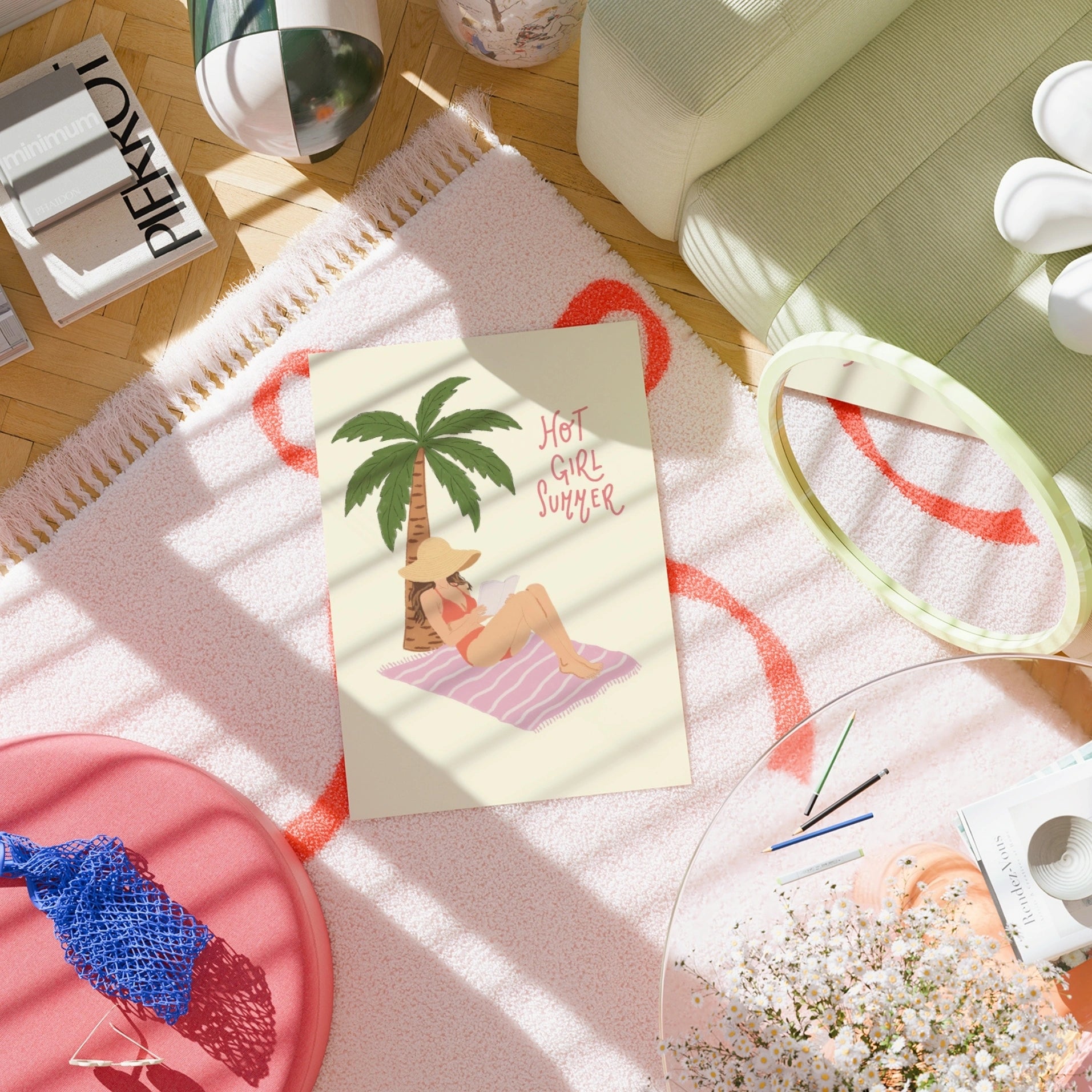 Affiche murale d'été pour fille sexy