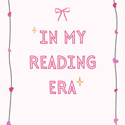 In My Reading Era Pink Hearts – Bookish Wall Art