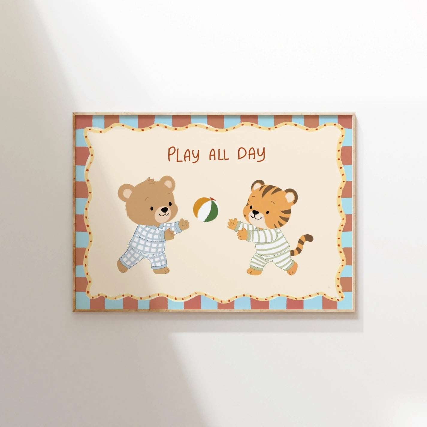 Whimsical Ball Game Wall Art, Kids Sports Wall Art