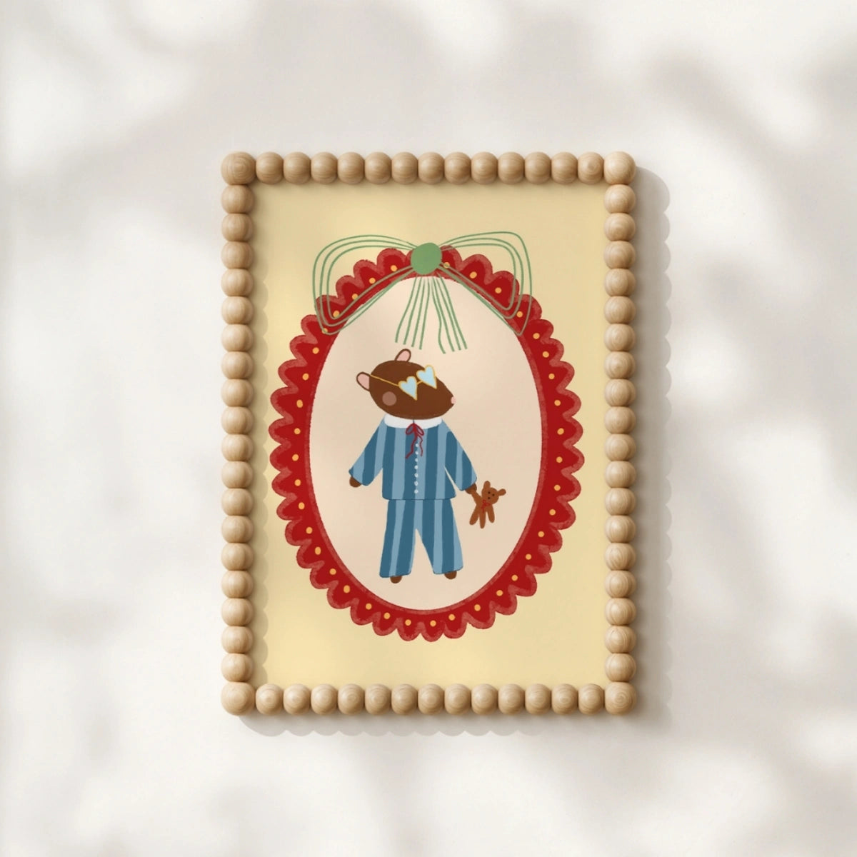Bear Nursery Print - Cute Teddy Wall Art for Kids, Colorful Kids Decor