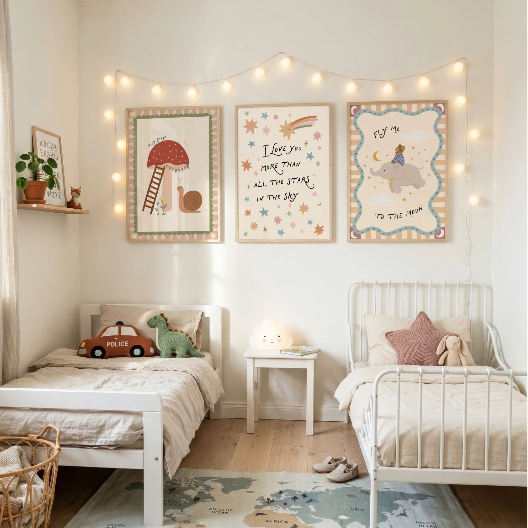 Set de 3 láminas decorativas mágicas y soñadoras para habitación infantil