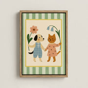 Puppy and Kitten – Nursery & Kids Canvas Wall Art