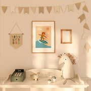 Surfing Tiger – Nursery & kids wall art