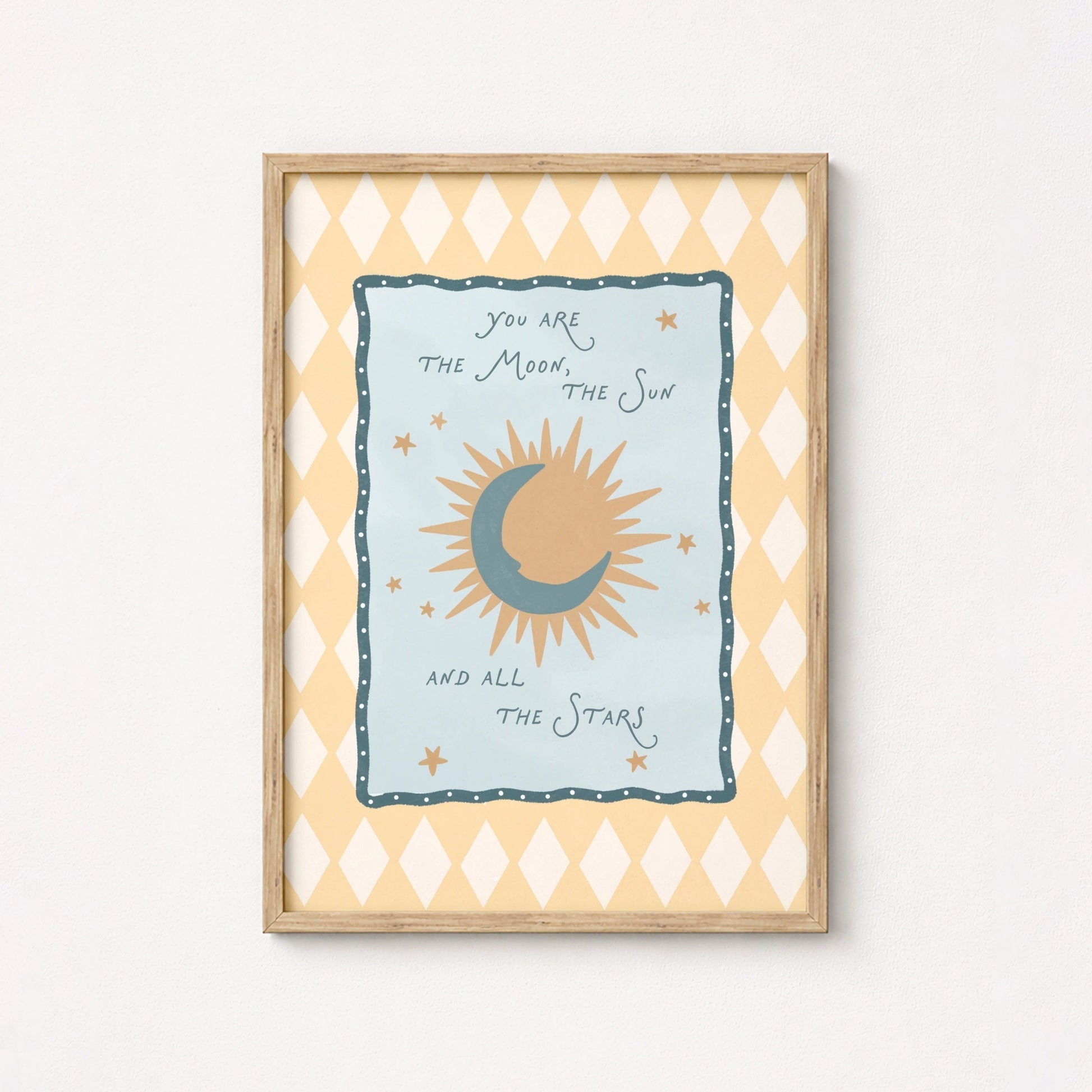 Arte da parete celestiale per bambini