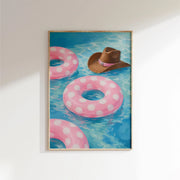 Pink Pool Float – Coastal Wall Art