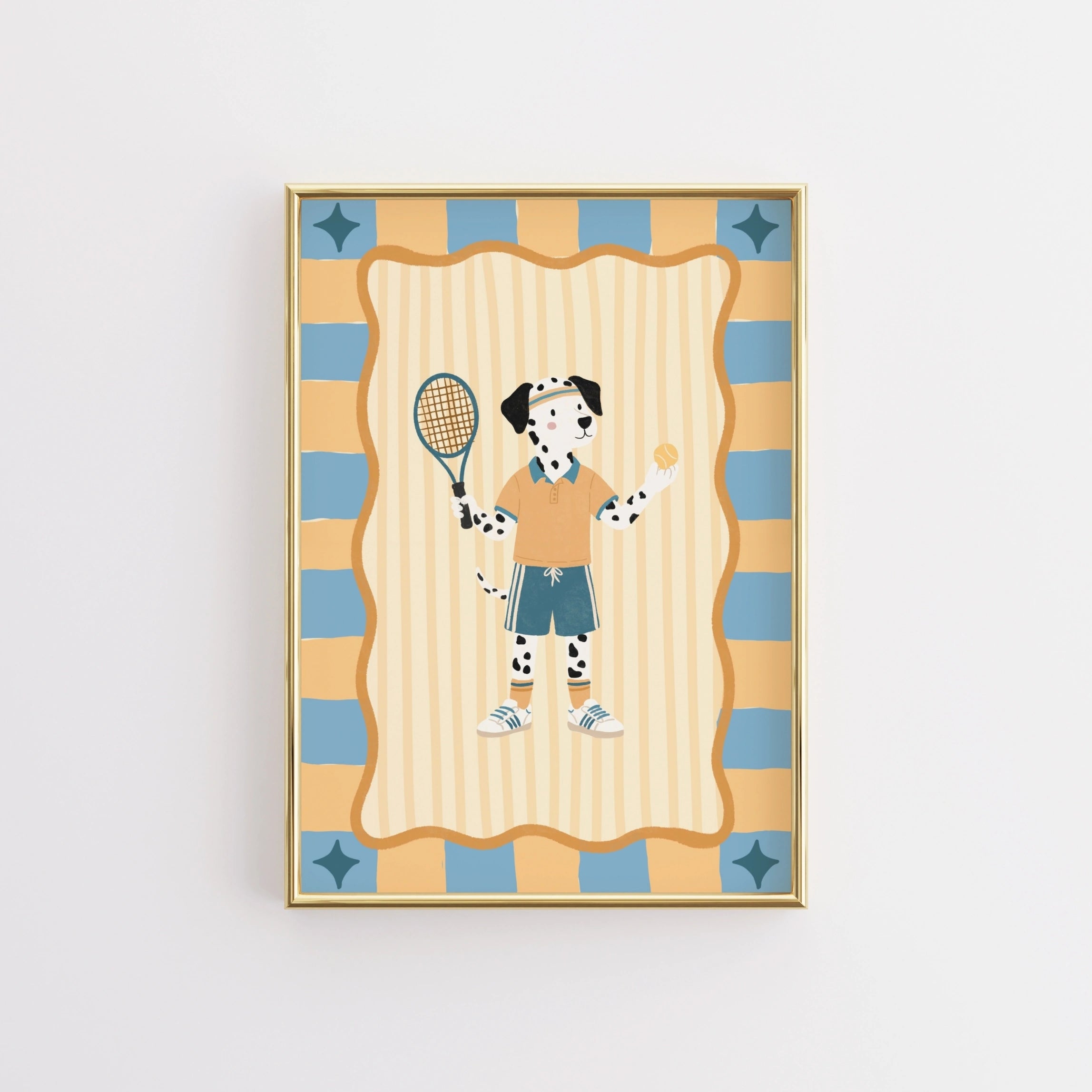 Cute Tennis Dog Poster