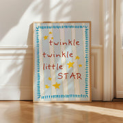 Twinkle Little Star Blue Stars – Nursery & Kids Wall Art