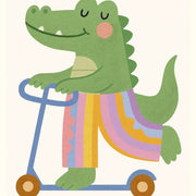 Scooter Crocodile – Nursery & kids wall art