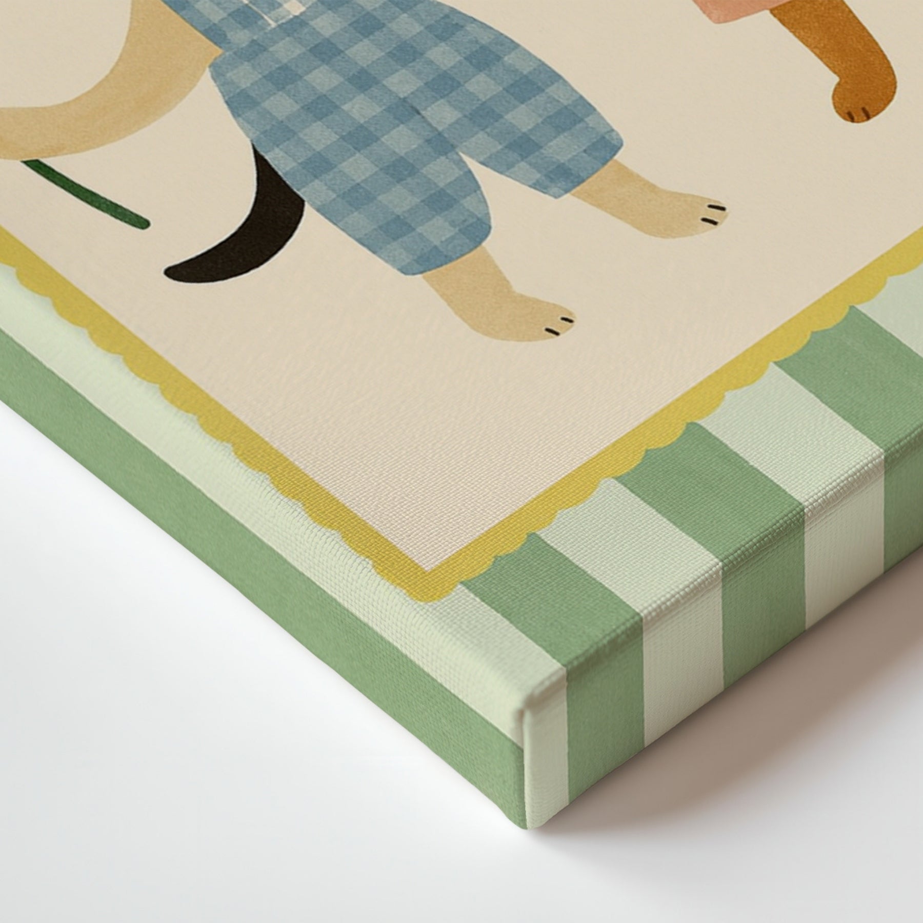 Cat and Dog Friends Nursery Canvas Print