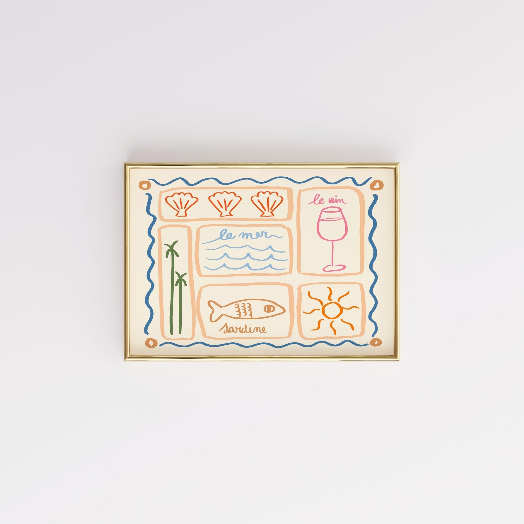 French Coastal Print – Summer Mediterranean Wall Art