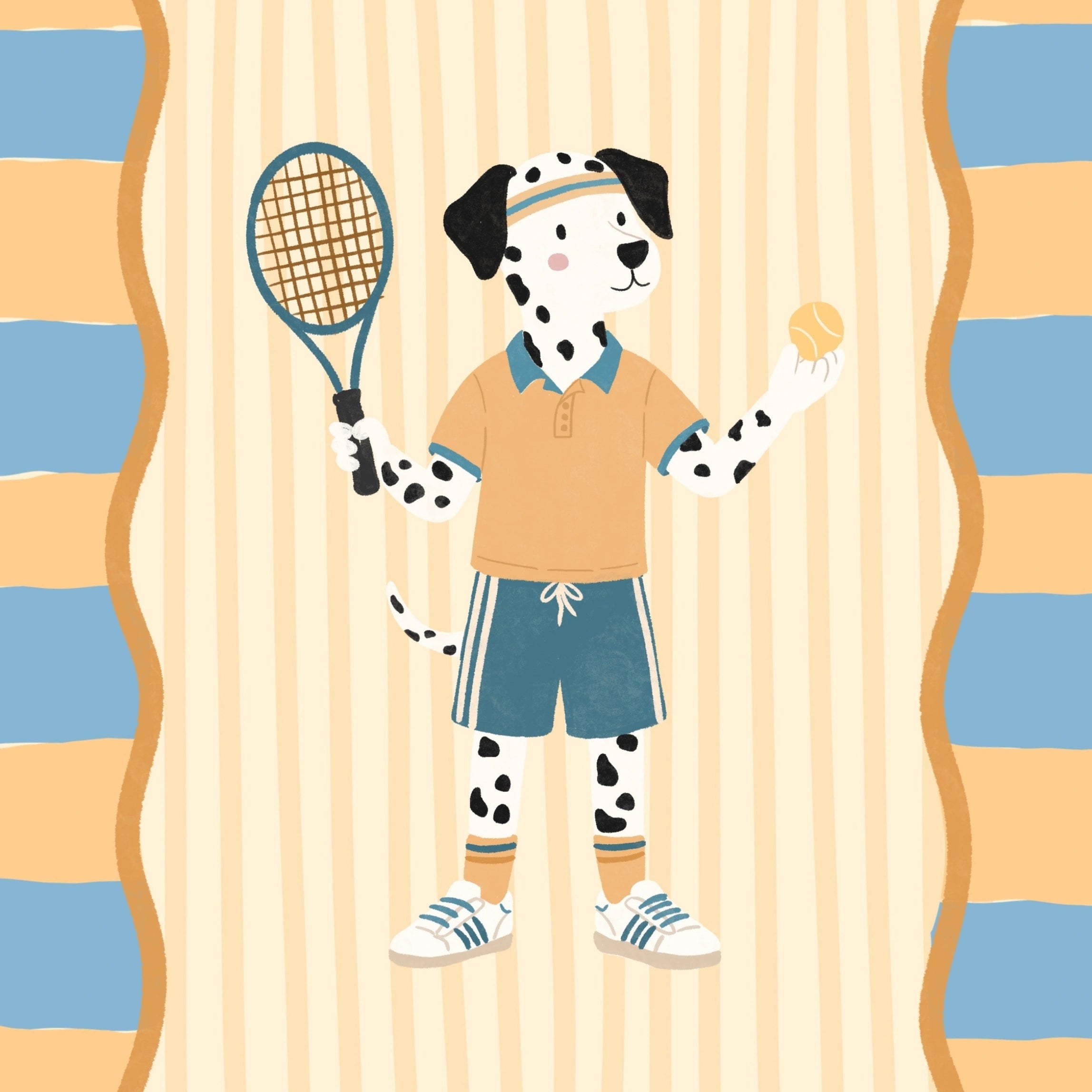 Cute Tennis Dog Poster