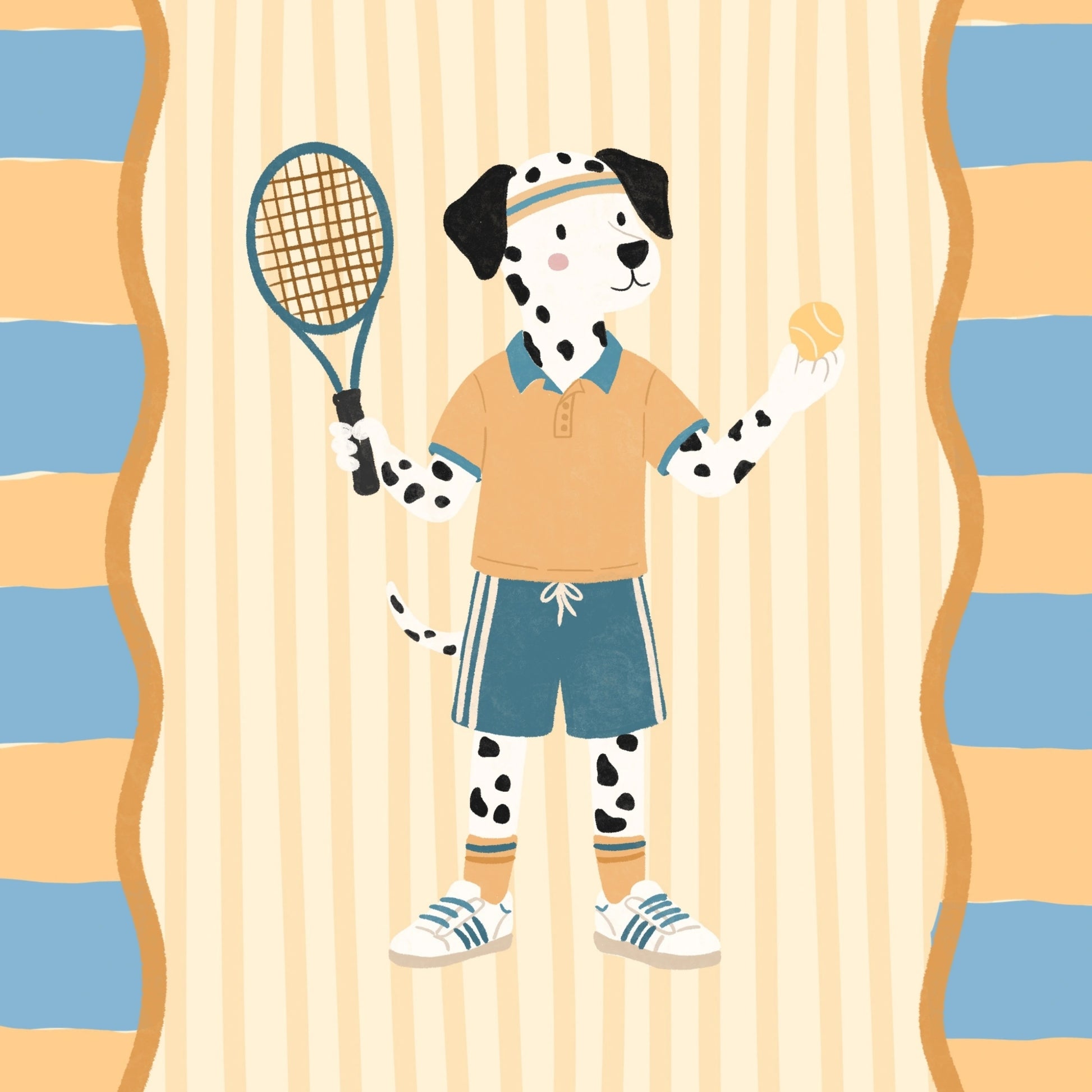 Cute Tennis Dog Poster