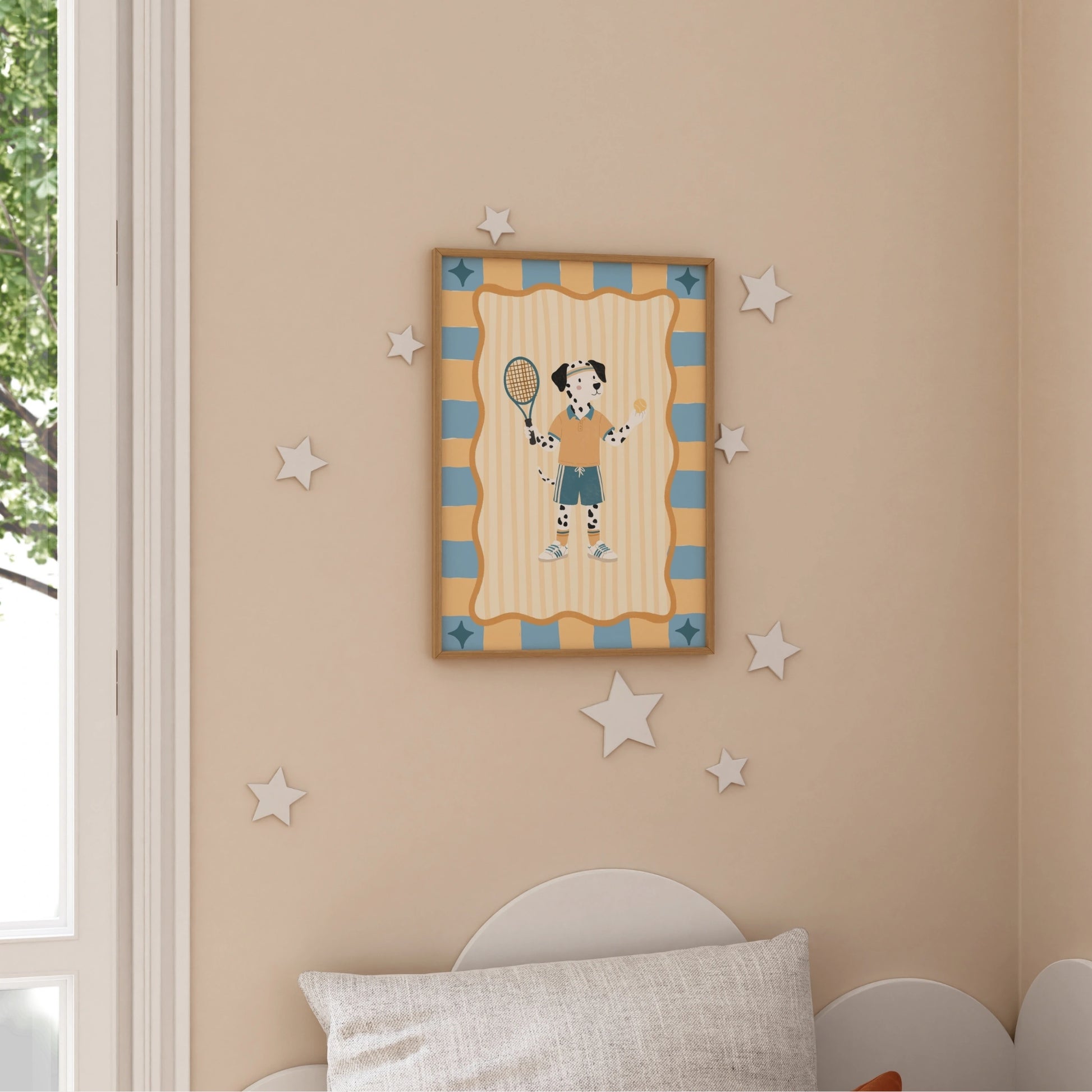Cute Tennis Dog Poster