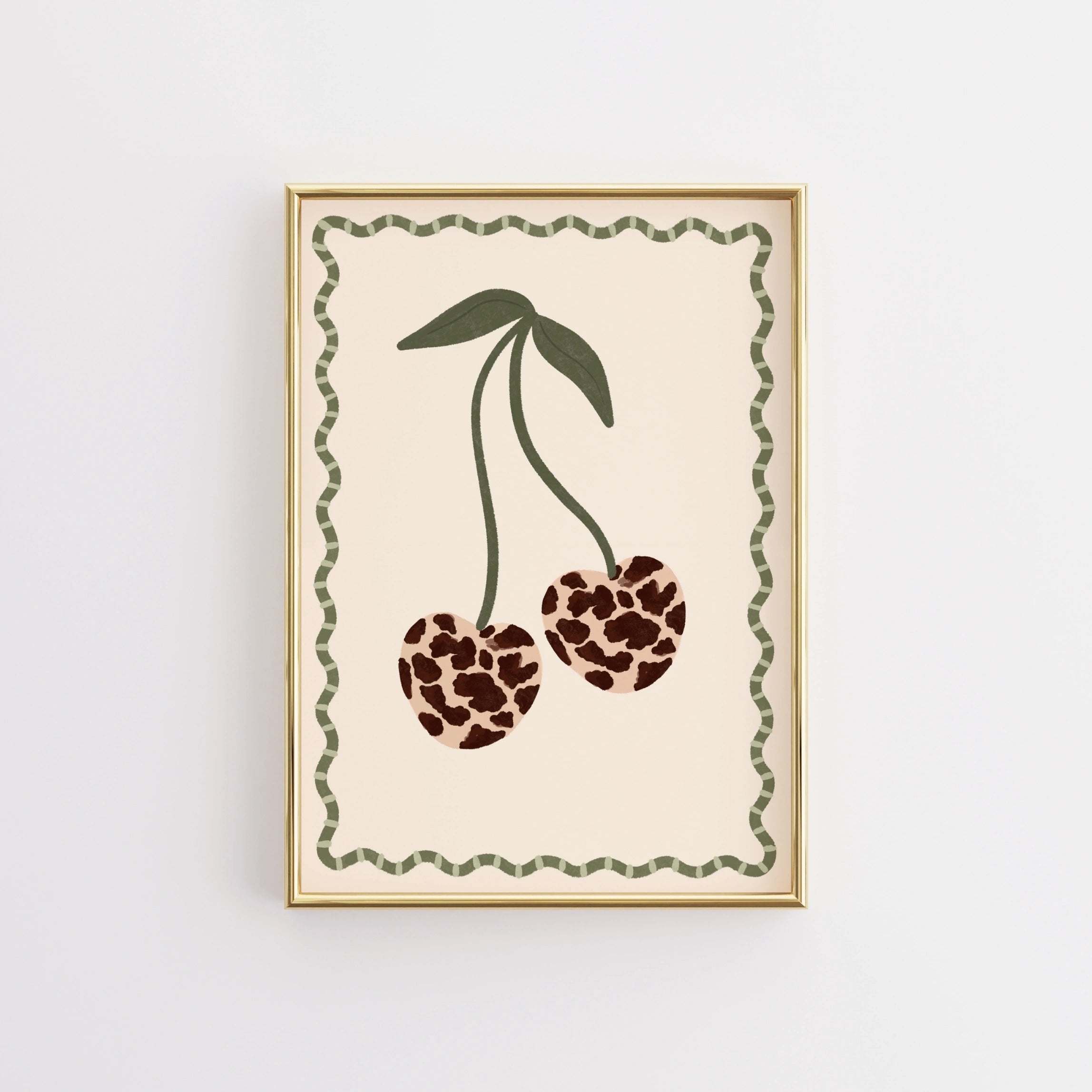Poster con frutta in stampa leopardata
