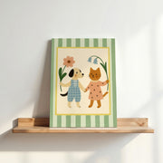 Puppy and Kitten – Nursery & Kids Canvas Wall Art
