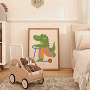 Scooter Crocodile – Nursery & kids wall art