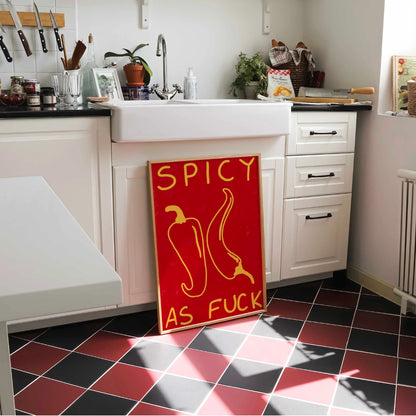 Spicy Kitchen Wall Art – Bold Typography Print