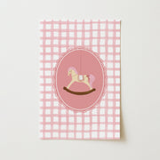 Pink Gingham – Póster infantil