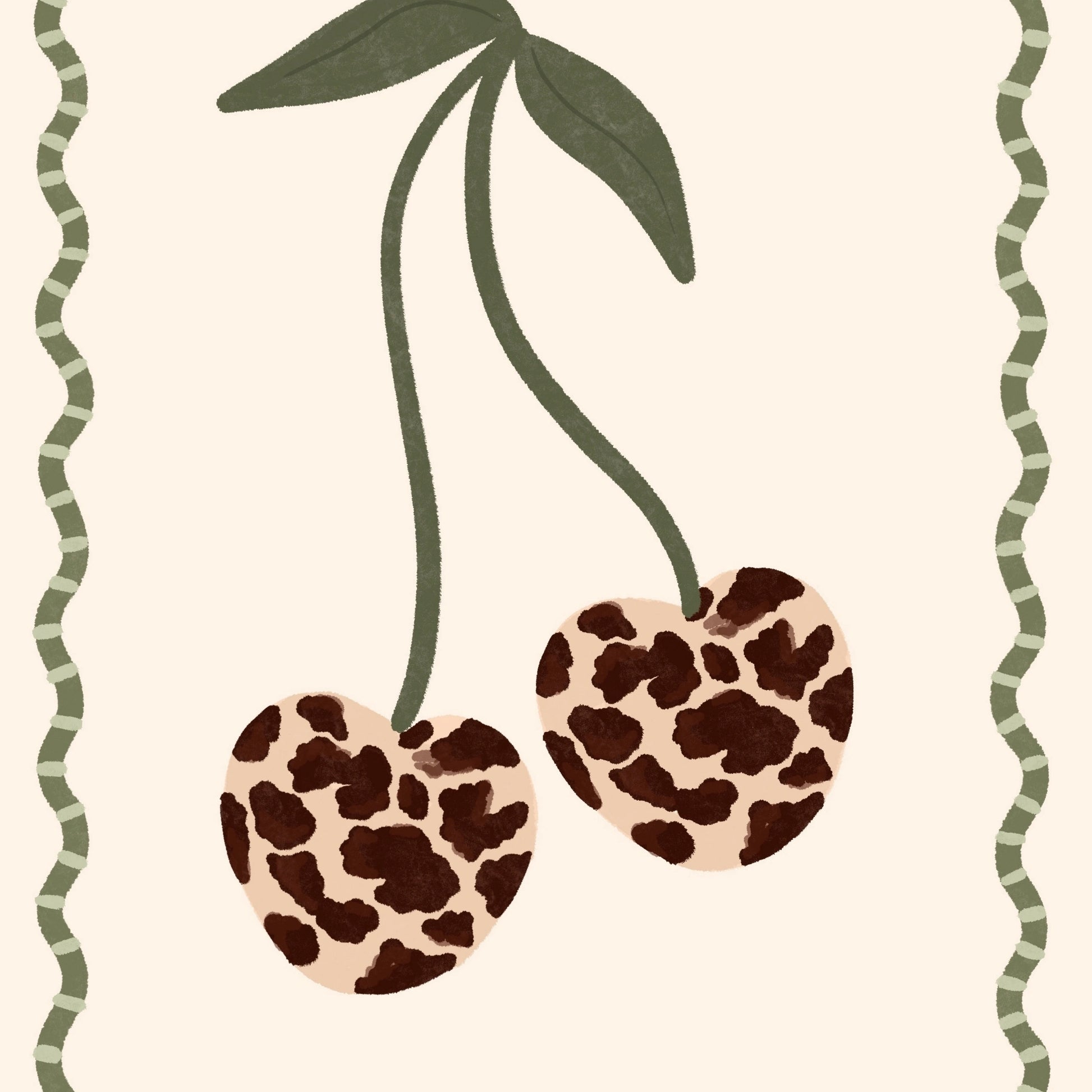 Leopard Print Fruit Poster