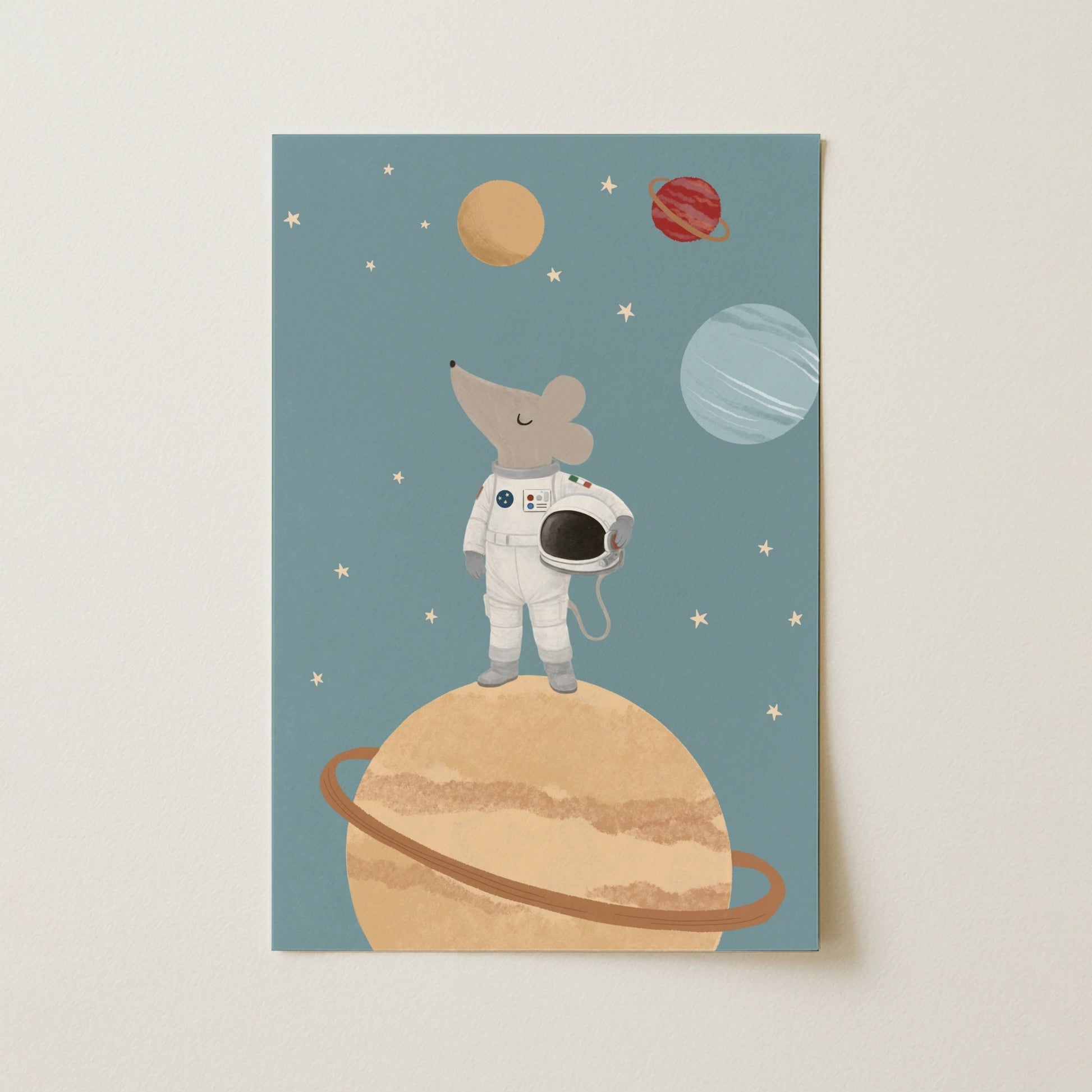 Mouse Astronaut Print