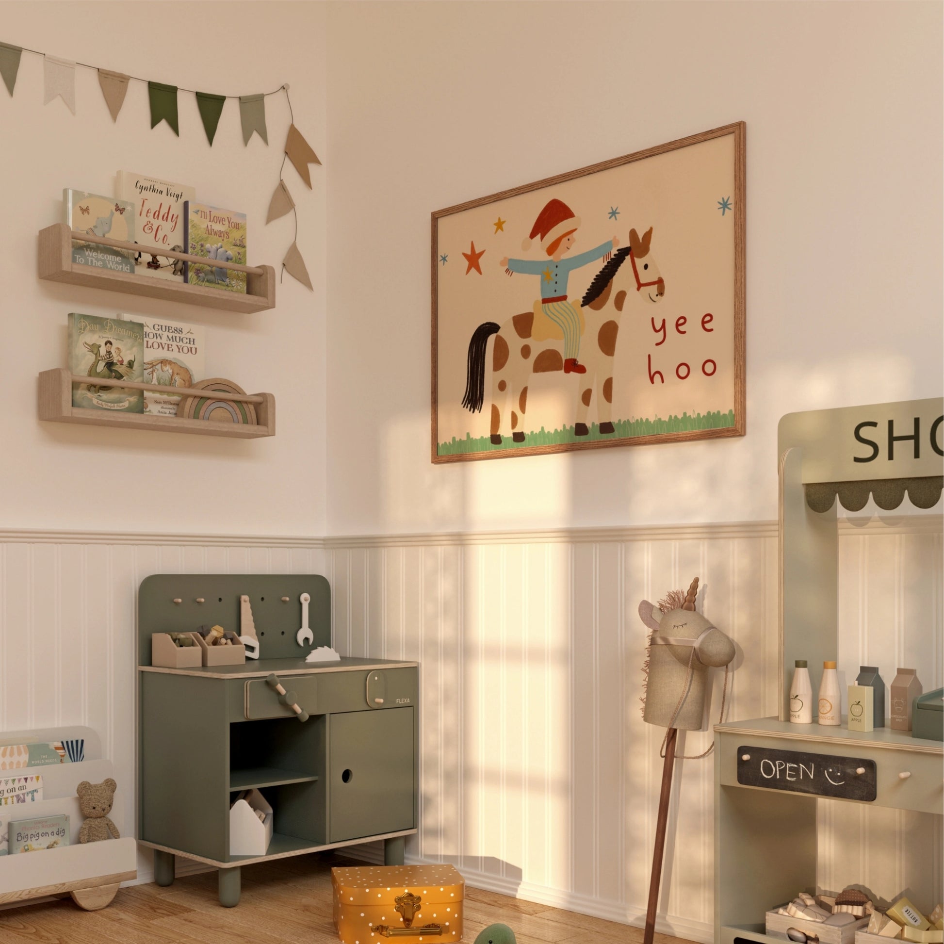 Yeehoo Cowboy Christmas Print