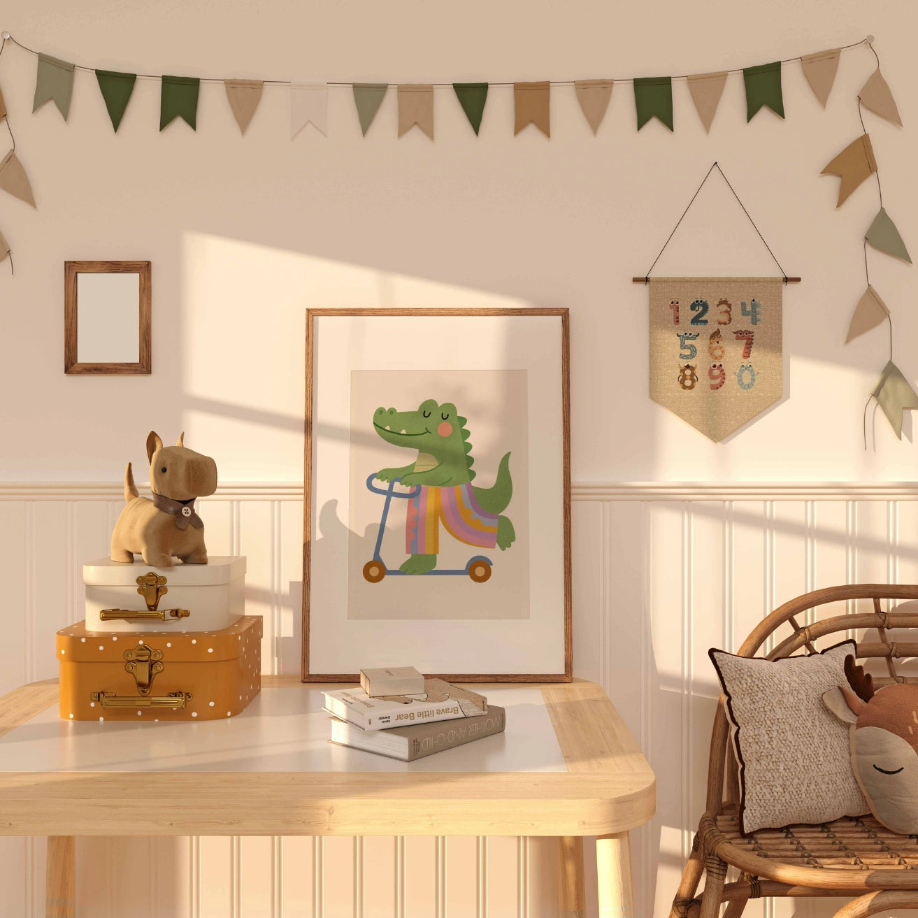 Scooter Crocodile Wall Art