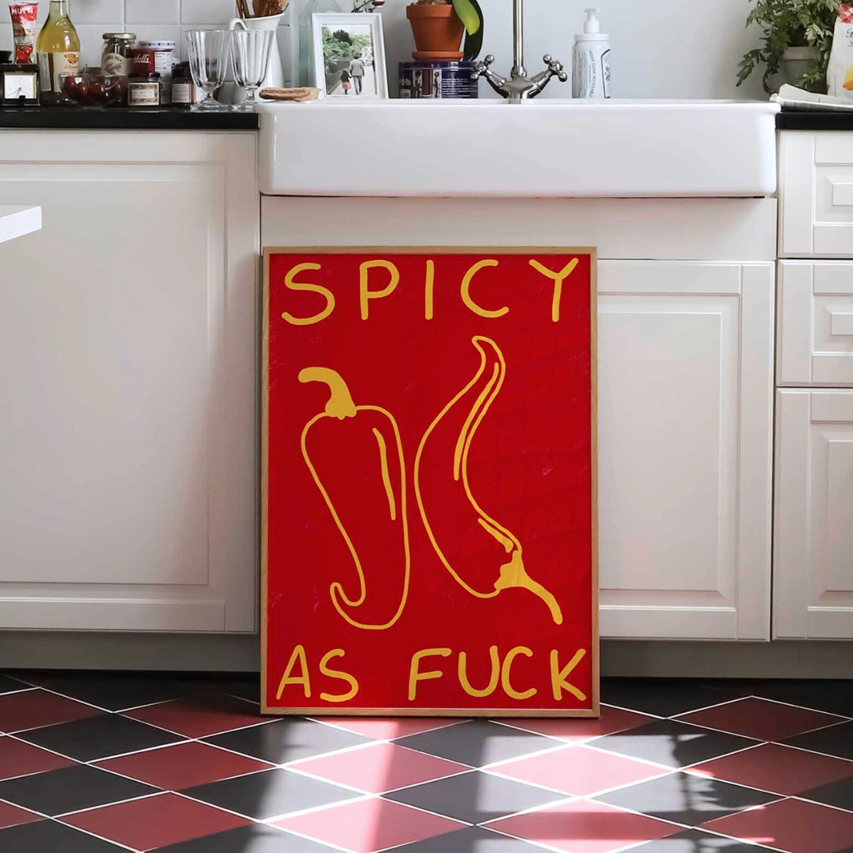 Spicy Kitchen Wall Art – Bold Typography Print