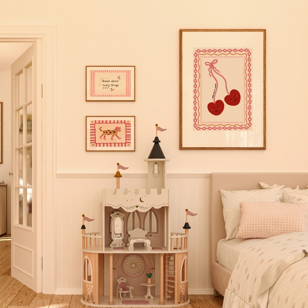 Impression pour chambre d'enfant en forme de cœur