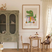 Scooter Crocodile – Nursery & kids wall art