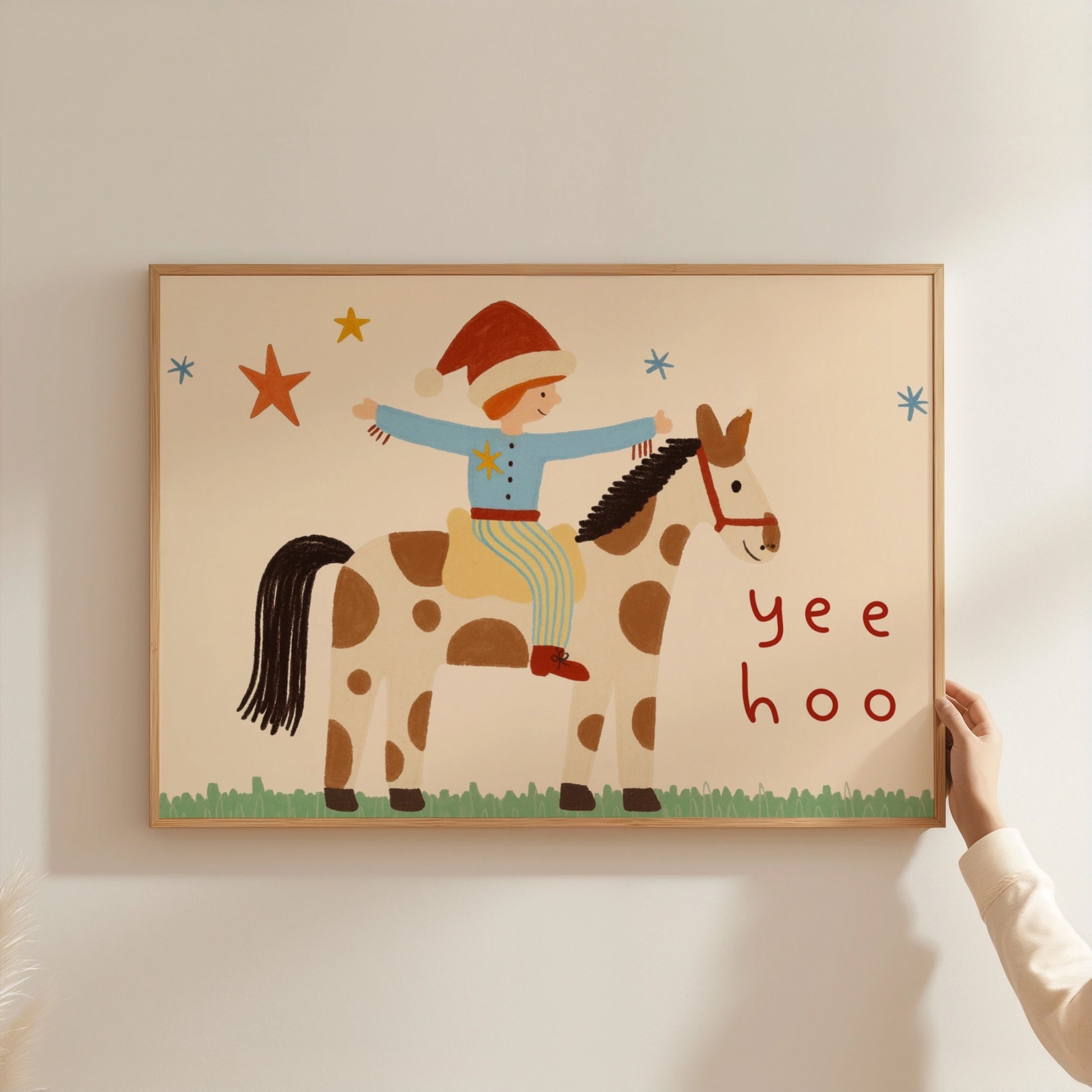 Yeehoo Cowboy Christmas Print