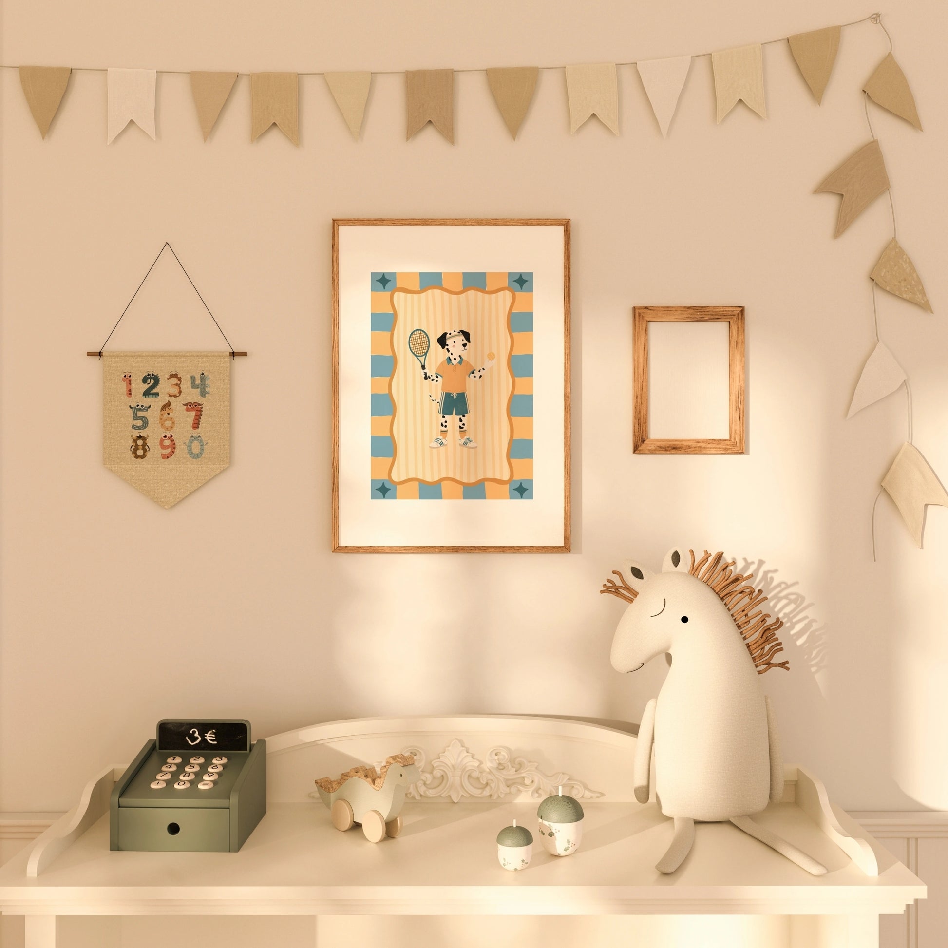 Cute Tennis Dog Poster