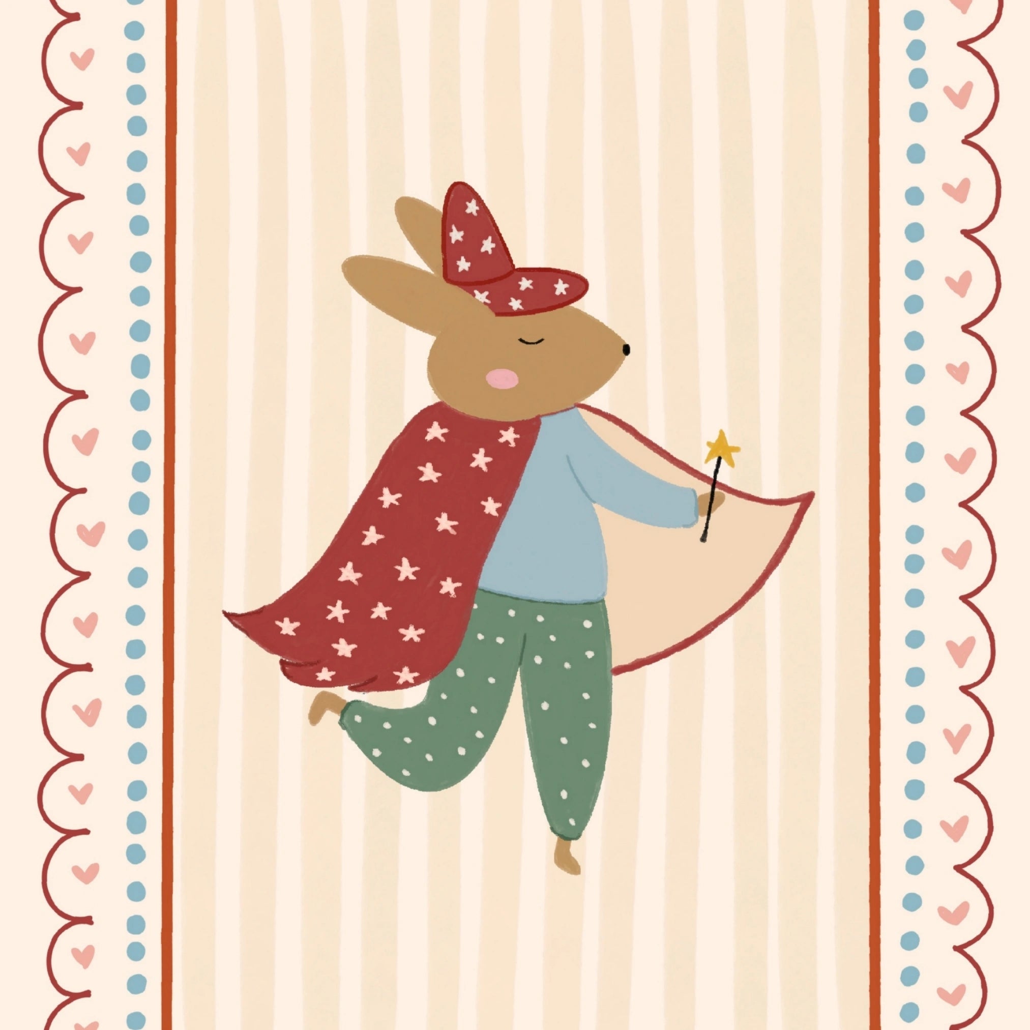 Arte murale Coniglio supereroe