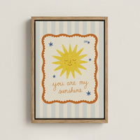 You Are My Sunshine Nursery Canvas Print