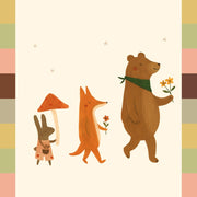 Woodland Friends with Flowers – Nursery & Kids Wall Art
