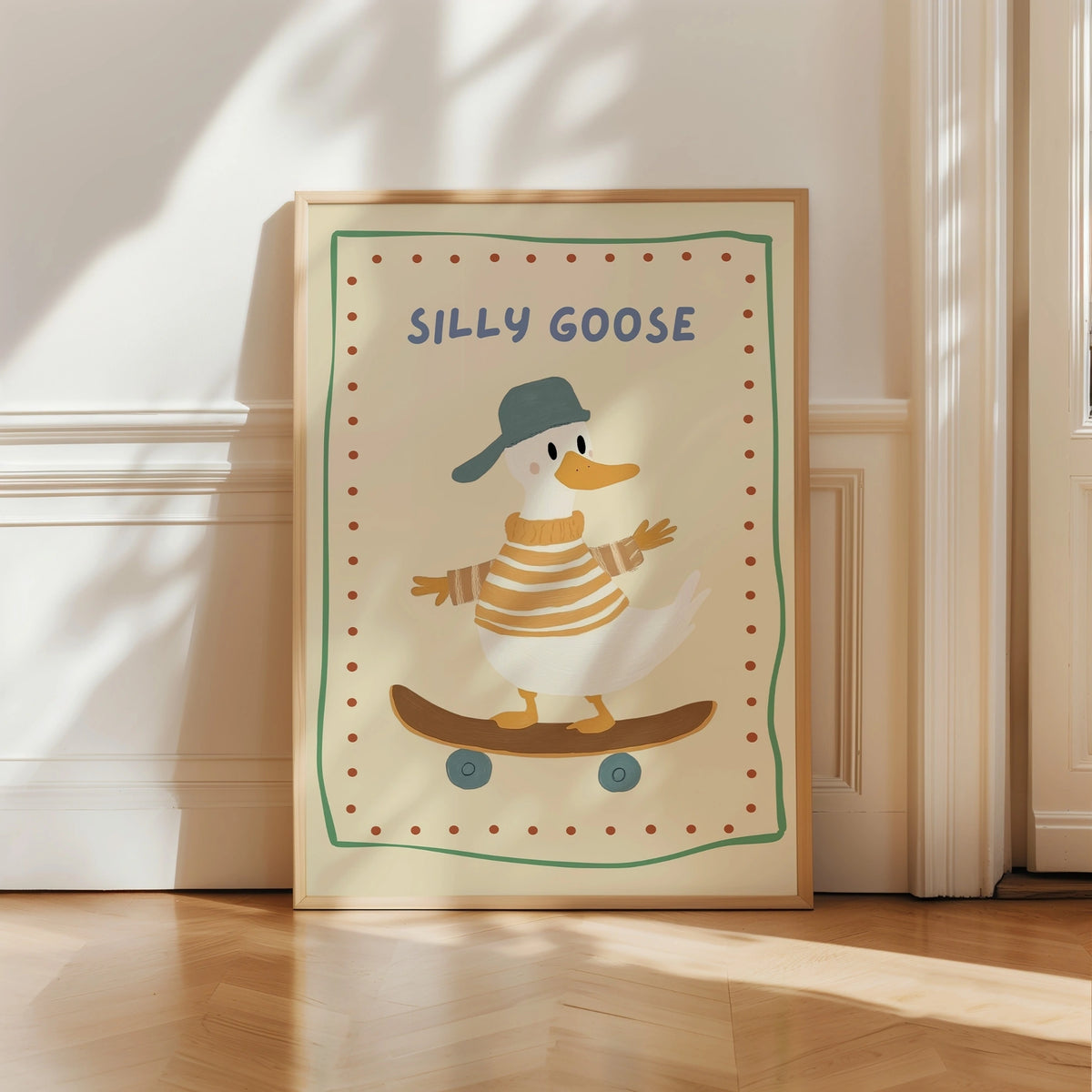 Silly Goose Nursery Wall Art - Funny Duck Print for Kids Room, Boys ...